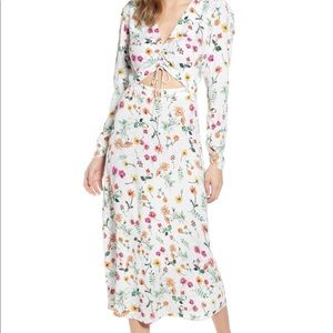 AFRM Carlo Cinched Front Midi Dress